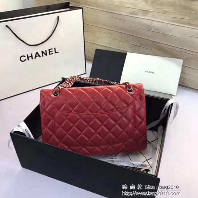 香奈兒CHANEL 升級版A1113全新經典小羊皮金銀鏈條單肩斜挎包 DSC1762